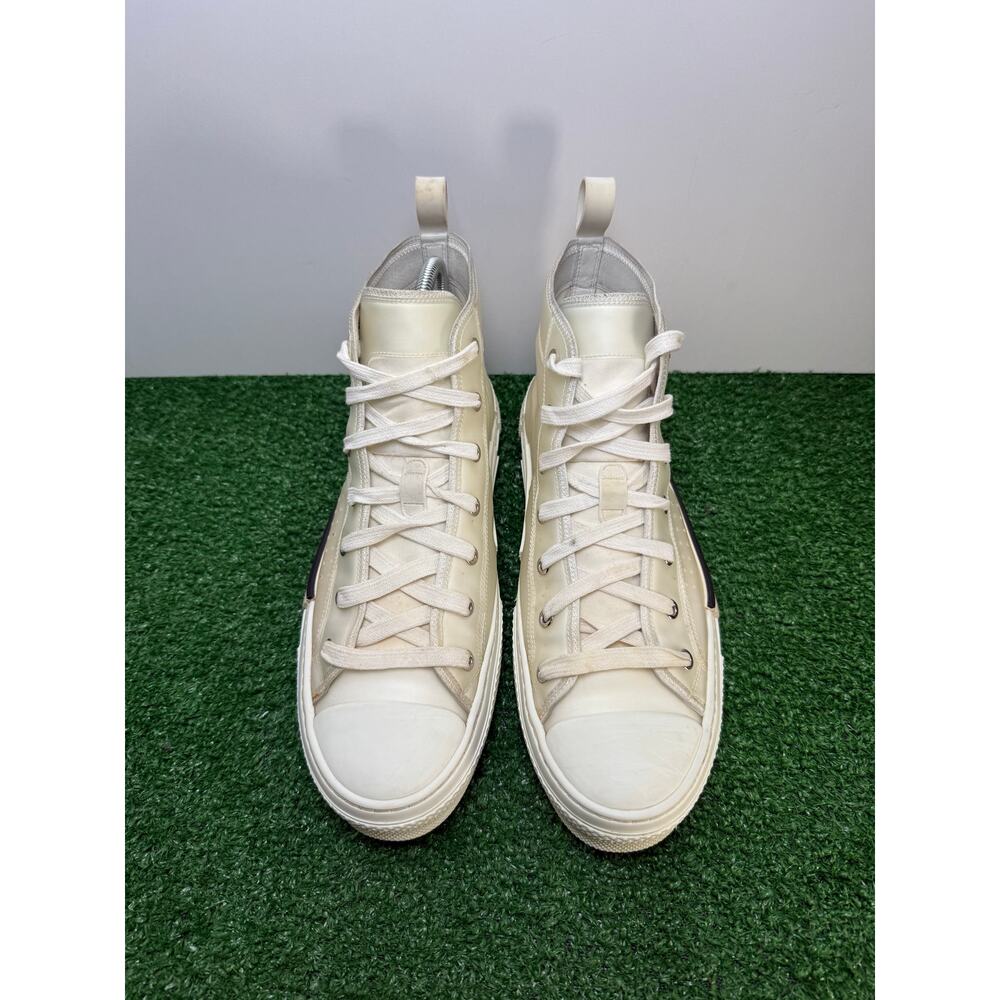 Dior B23 High Top White Sneaker Size 10 - Picture 3 of 10